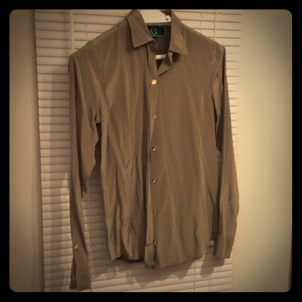 Light Olive long sleeve blouse